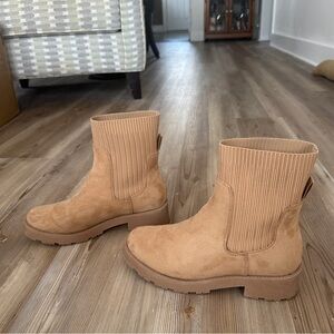 Faux-Suede Chelsea Boots